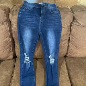 Mint Julep Distressed Skinny Jeans